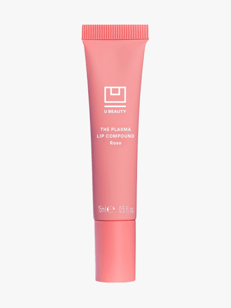 U Beauty The Plasma Lip Compound in branded tube component on a light gray background